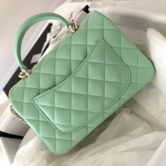 NEW Chanel top handle mini rectangular flap - 23P - Picture 6 of 10